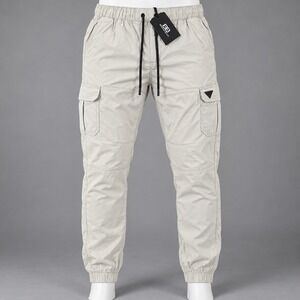 Benjamin Black Cargo Jogger Pants Mens Small Stone Gray NEW Techwear MJP406F